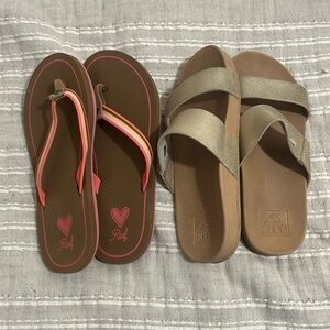 Gently used sandals/flip flops